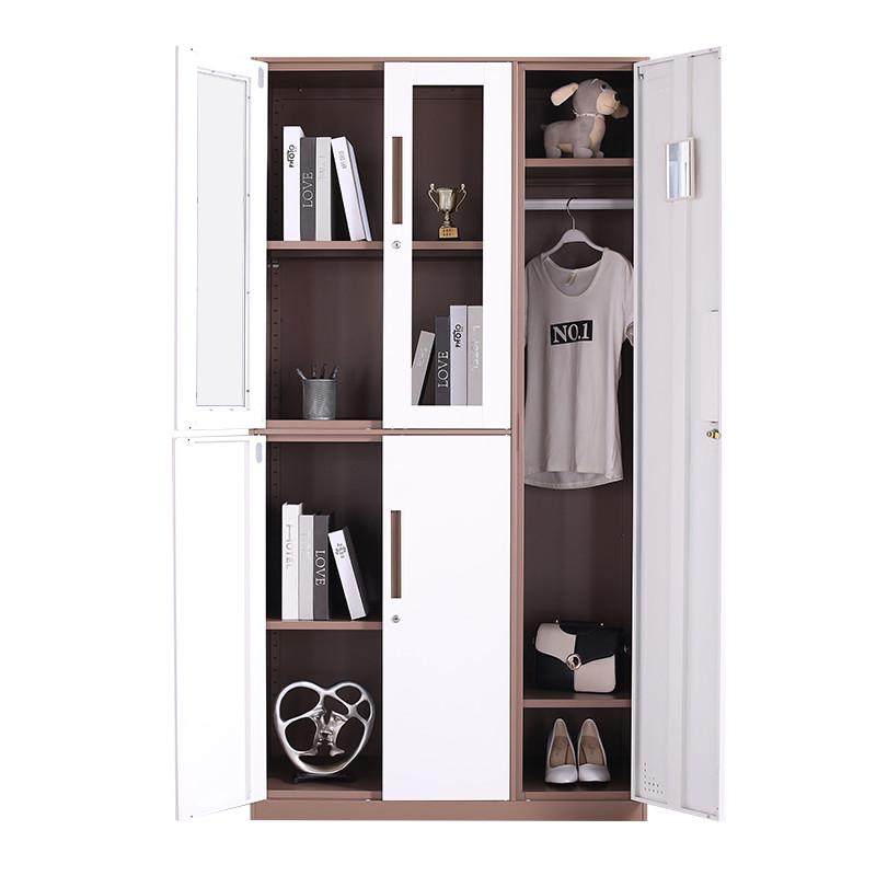 咖色五门钢制更衣柜员工柜铁皮职工储物柜带锁文件柜,淘宝优惠券,粉丝福利购,淘宝优惠卷