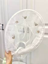 Shucheng Stars Treasure Music Children Supplies Small Bear Cart Mosquito Nets Folding Mosquito Nets Embroidery Daisy Mosquito Nets Full Hood Type Universal