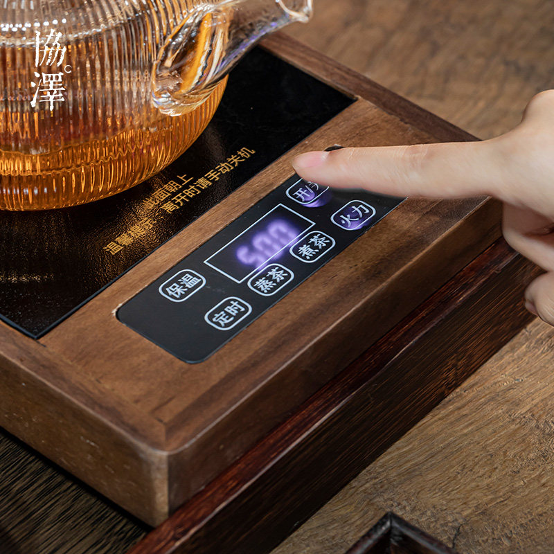 茶壶泡茶家用 煮茶养生壶套装 相思木电陶炉新款 加厚高硼硅玻璃,淘宝优惠券,粉丝福利购,淘宝优惠卷