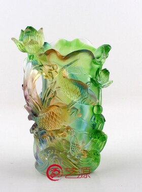 琉璃摆件戏菏间花k瓶创意家居装饰品送朋友同事同学结婚生日的礼