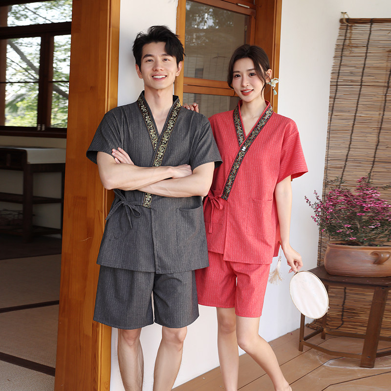 开衫汗蒸服男洗浴服女大码足浴足疗服按摩桑拿采耳浴服浴衣裤熏蒸,淘宝优惠券,粉丝福利购,淘宝优惠卷