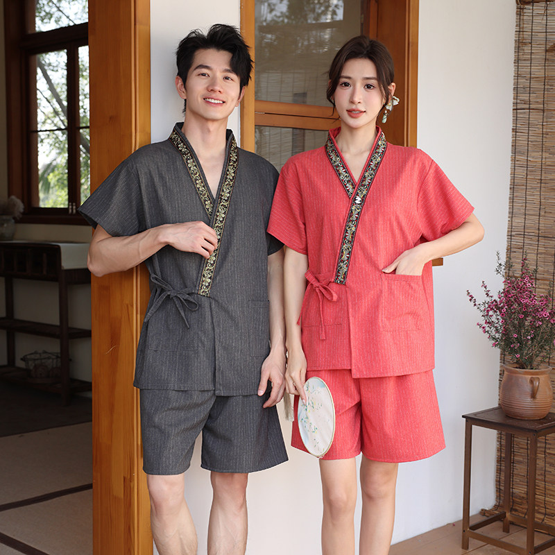 开衫汗蒸服男洗浴服女大码足浴足疗服按摩桑拿采耳浴服浴衣裤熏蒸,淘宝优惠券,粉丝福利购,淘宝优惠卷