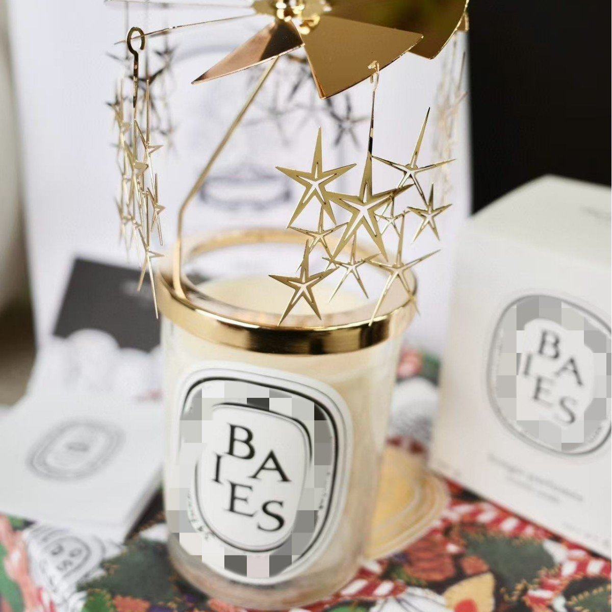 dip冬日圣诞香薰蜡烛星星走马灯礼盒套装旋转烛台香薰居家摆件,淘宝优惠券,粉丝福利购,淘宝优惠卷