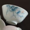 White porcelain handmade master cup with underglaze color and hand-painted blue and white tea cup for household Japanese tea cup and Kung Fu tea set