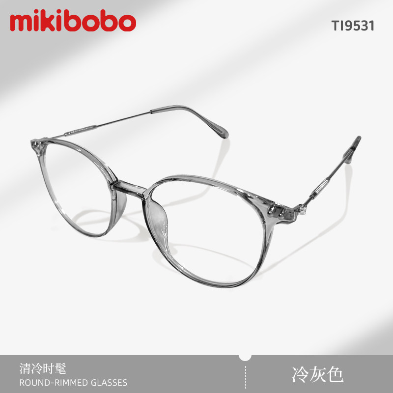 韩系显白奶金色眼镜框女可配近视度数素颜文艺小圆框金丝眼睛镜架