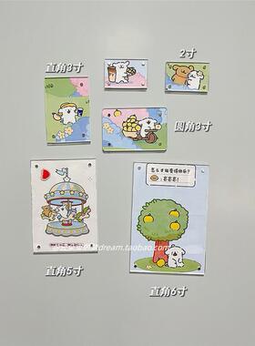 亚克力冰箱贴磁吸相框透明2寸3拍
