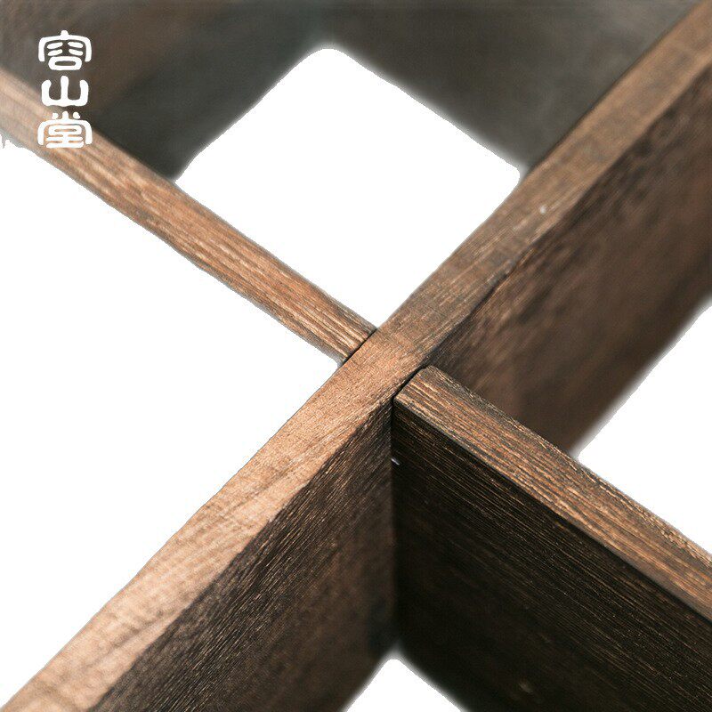 Rongshantang solid wood Chinese wall-mounted large and small Bogu rack tea cup rack Duobao Pavilion tea set storage cabinet storage display rack
