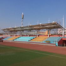 New Design Installation Film Structure Sports Facilities School Playground Steel Film Structure Sports Watch Bench Tension Film Stands