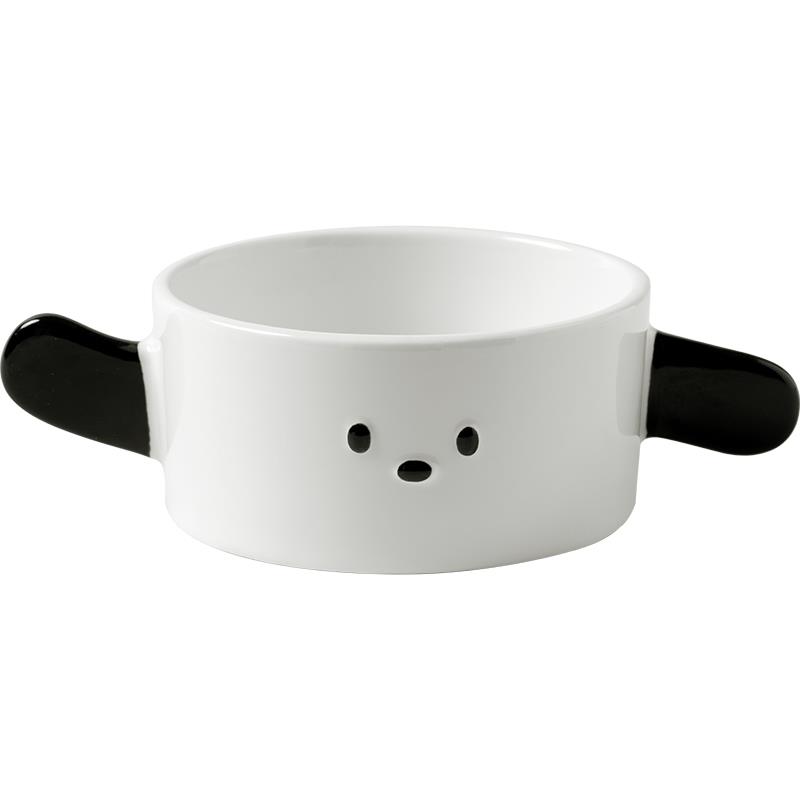 肆月双耳碗可爱麦片碗水果碗个人专用碗陶瓷碗儿童碗酸奶碗沙拉碗 - 图3