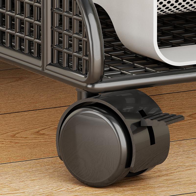 Household desktop computer under the desk host placement bracket with wheels removable chassis base multi-function storage rack