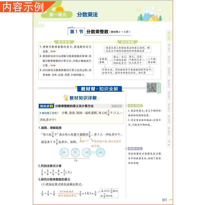 2023秋小学教材帮六年级上册数学人教版教材同步课本配套解读全解视频详解作业帮单元培优知识挂图小学生6年级预习辅导资料书 - 图2