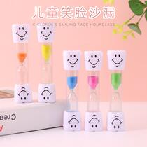 2024 new hourglass timer 3 min children anti-fall student desktop smiley face hourglass toothbrushing time idea