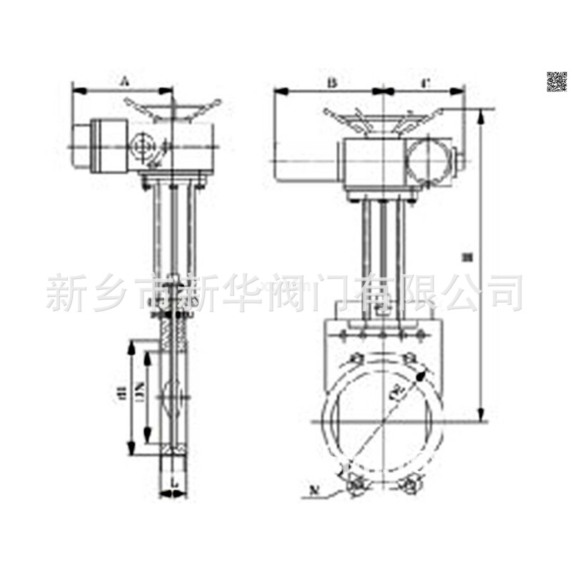 供应电动刀型闸 双向软密封浆液阀对夹式Z973X-10污水处理插板阀 - 图3