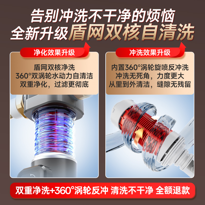 西屋前置过滤器新款家用自动反冲洗全铜防爆自来水全屋净水净饮机