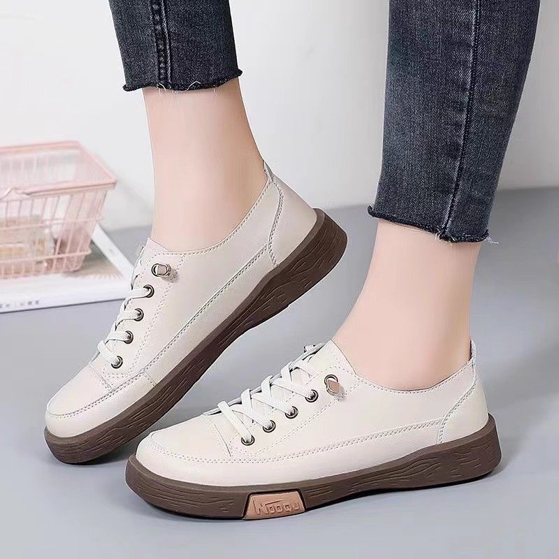2025新款真皮小皮鞋女运动休闲鞋平底女鞋软面软底单鞋百搭板鞋潮,淘宝优惠券,粉丝福利购,淘宝优惠卷