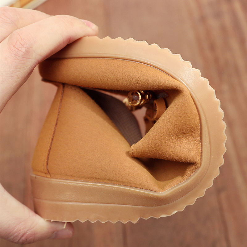 牛筋底妈妈鞋秋季新款中老年一脚蹬老北京布鞋女鞋平底绣花经典鞋 - 图2