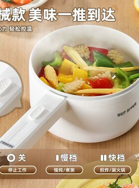 德国电煮锅家用炒菜电热锅学生宿舍电锅多功能火锅煮面一体小白锅