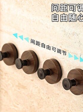 木纹旋转挂钩超强吸力墙上无痕免打孔厨房浴室卫生间挂钩湿毛巾