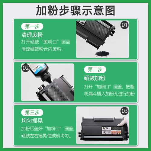 适用联想LJ2400pro打印机碳粉M7400pro墨粉M7450Fpro M7625dwa M7626dna M7675dxf M7628dna M7685dxf添加粉 - 图1