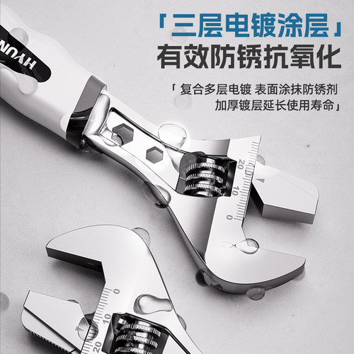 活动扳手万能多功能正品活口家用8寸12寸开口小扳手通用工具大全 - 图1