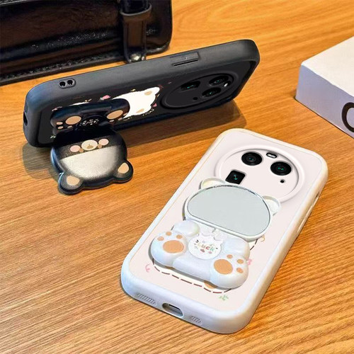 适用OPPOFindX6Pro手机壳小熊支架OPPO Find X6Pr0新款FindX6Por套OPPOX硅胶0PP0FandX全包防摔OPPOFandX男女 - 图2