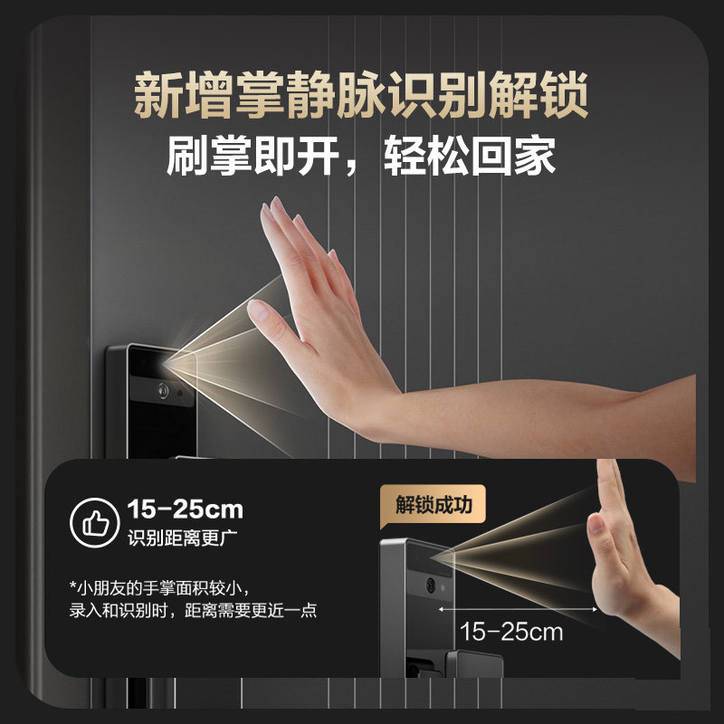 萤石3D人脸识别智能大屏猫眼视频锁家用防盗门电子指纹锁DL50FVS+