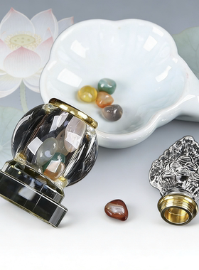 水晶舍利塔小号水晶空瓶密封装藏佛塔桌面摆件大号透明菩提塔防潮