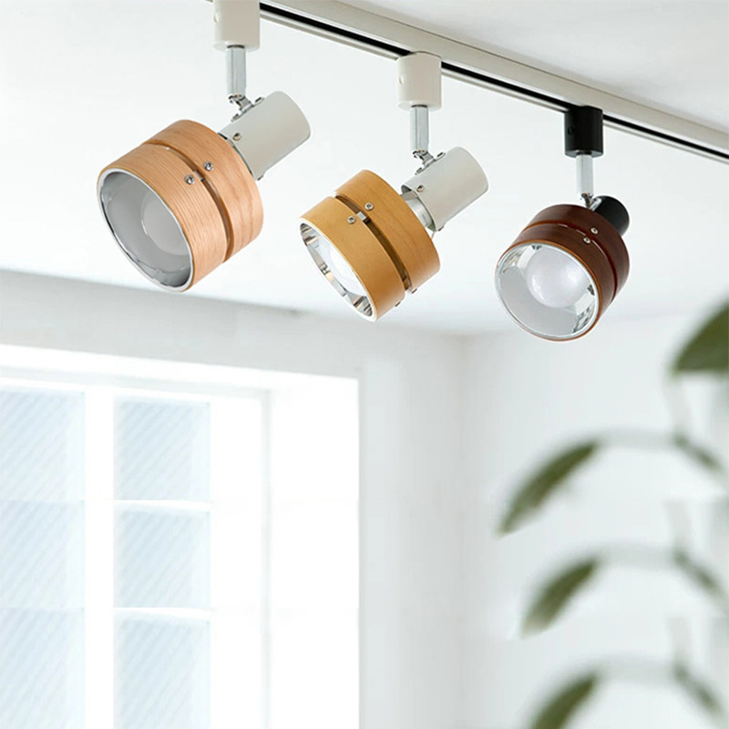 日式实木轨道灯LED导轨灯北欧原木家用背景墙射灯智能遥控轨道灯,淘宝优惠券,粉丝福利购,淘宝优惠卷