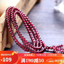 Stone Yue Jewelery 4-4 5mm Pomegranate Stone Bracelet Boutique Handstring for men and women Crystal Manau Multi-circle Crystal Handles