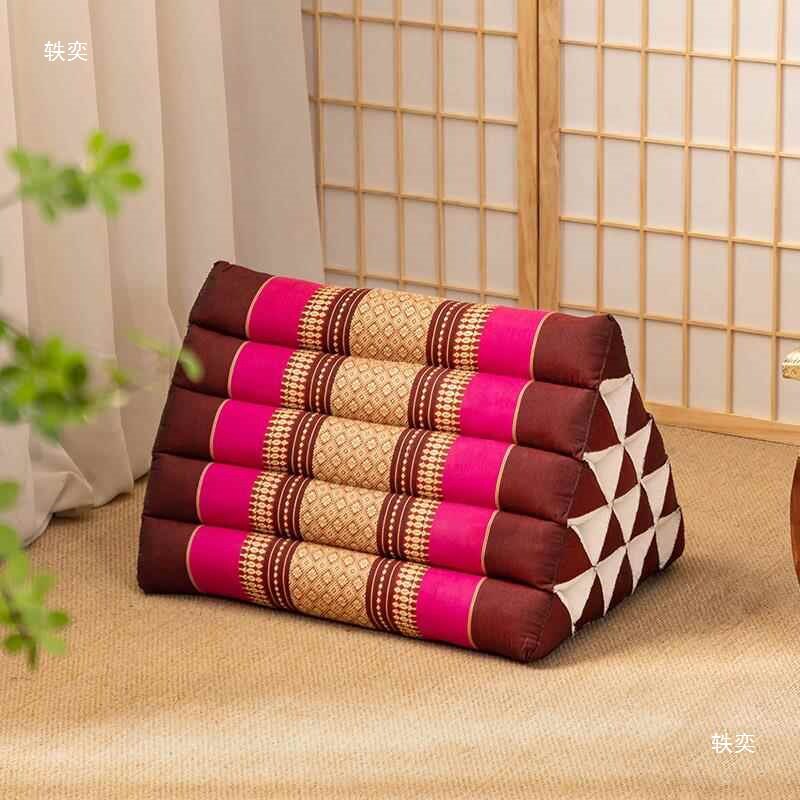 Thai kapok triangle cushion home living room sofa pillow large back bay window bedroom lumbar pillow tatami pillow