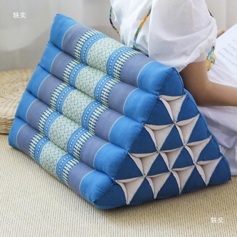 Thai kapok triangle cushion home living room sofa pillow large back bay window bedroom lumbar pillow tatami pillow