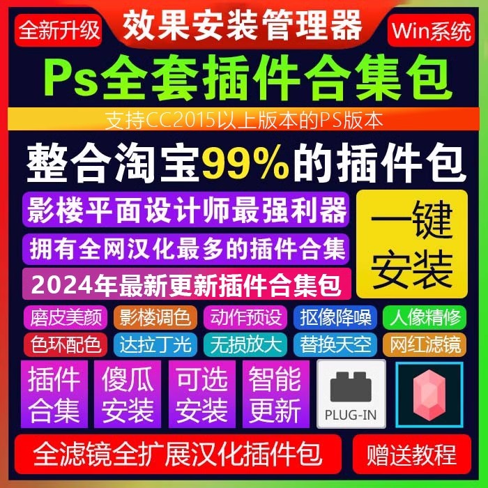 PS插件2024新版全套中文合集DR5磨皮精修抠图降噪win/mac安装包 - 图2