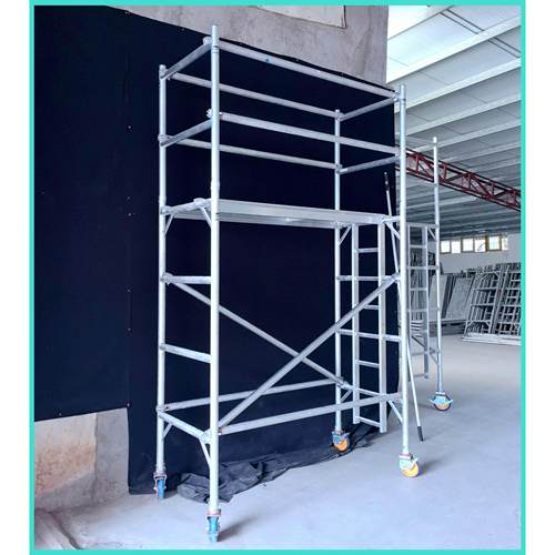 欧标铝合金脚手架移动平台厂家直销窄架加厚扣件式轻便快装铝通架 - 图2