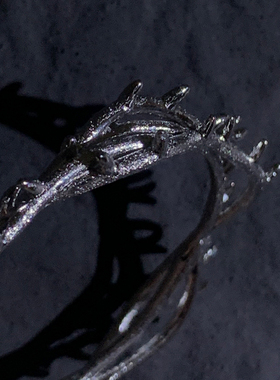 Lamar同款嘻哈荆棘王冠925银手环