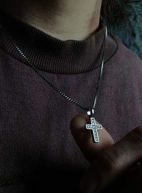 GangGang微型十字架S925银项链