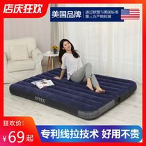 INTEX inflatable bed for home air cushion bed linen flush bed double thickened outdoor air bed portable midday bed