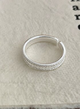 S925银新品满天星龙鳞戒指女韩版