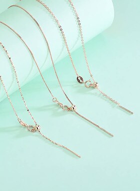 S925银DIY项链带针可调节定位穿