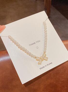 优雅气质珍珠项链女ins风轻奢