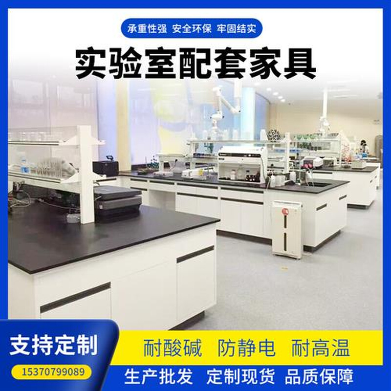 钢木实验台实验室工作台化验室操作台全钢边台中央全木通风橱柜 - 图0