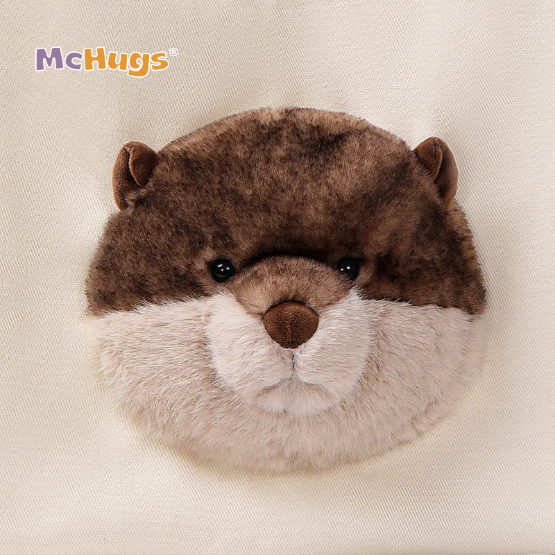 McHugs水獭宝宝帆布托特包单肩斜挎包毛绒玩偶公仔手提包礼物新品,淘宝优惠券,粉丝福利购,淘宝优惠卷