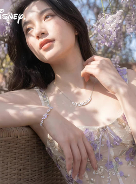 迪士尼紫藤花轻奢高端女款项链