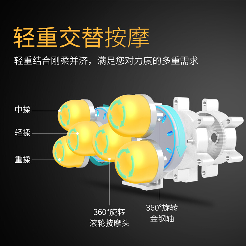 金凯瑞颈椎按摩器仪电动颈部肩部腰部背部腰椎全身多功能枕头家用 - 图0