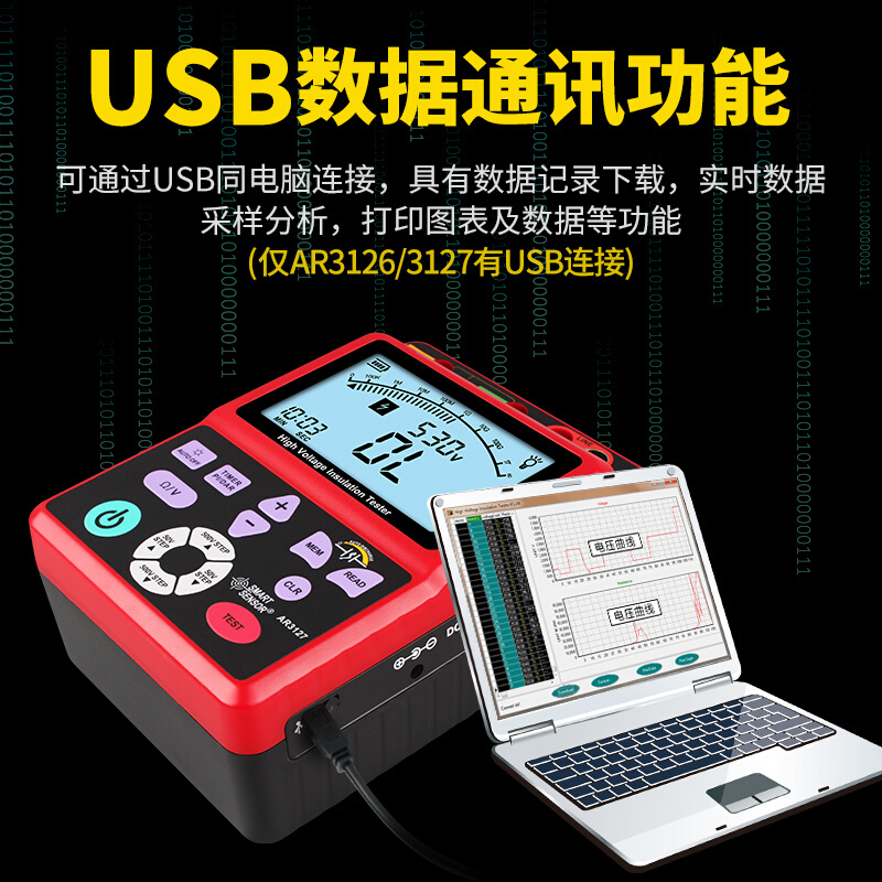 希玛AR907+/A摇表500V兆欧表数字1000V2500V电阻表绝缘电阻测试仪 - 图1