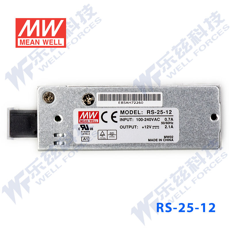 RS-25-3.3/5/12/15/24/48V明纬25W左右12V2.1A/24V1.1A开关电源-图1