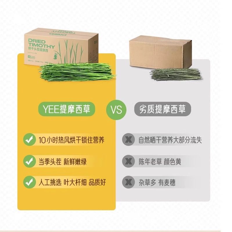 yee24年新烘干提摩西草段幼兔粮兔兔干草烘干牧草龙猫兔粮食饲料,淘宝优惠券,粉丝福利购,淘宝优惠卷