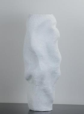 现代简约树脂鱼鳞花器摆件客厅餐厅桌面样板间电视柜时尚轻装饰品