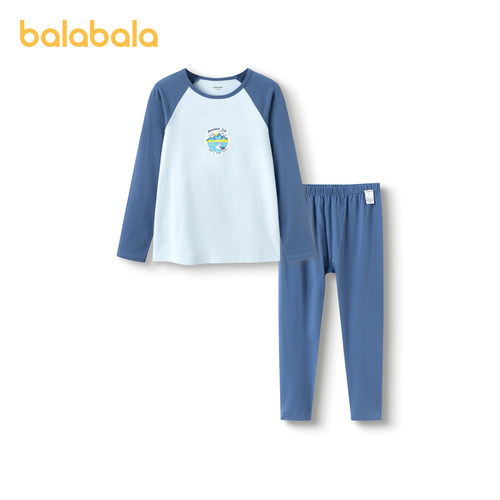 巴拉巴拉男童内衣套装棉秋季新款薄小童打底棉毛衫宝宝中大童睡衣 - 图3