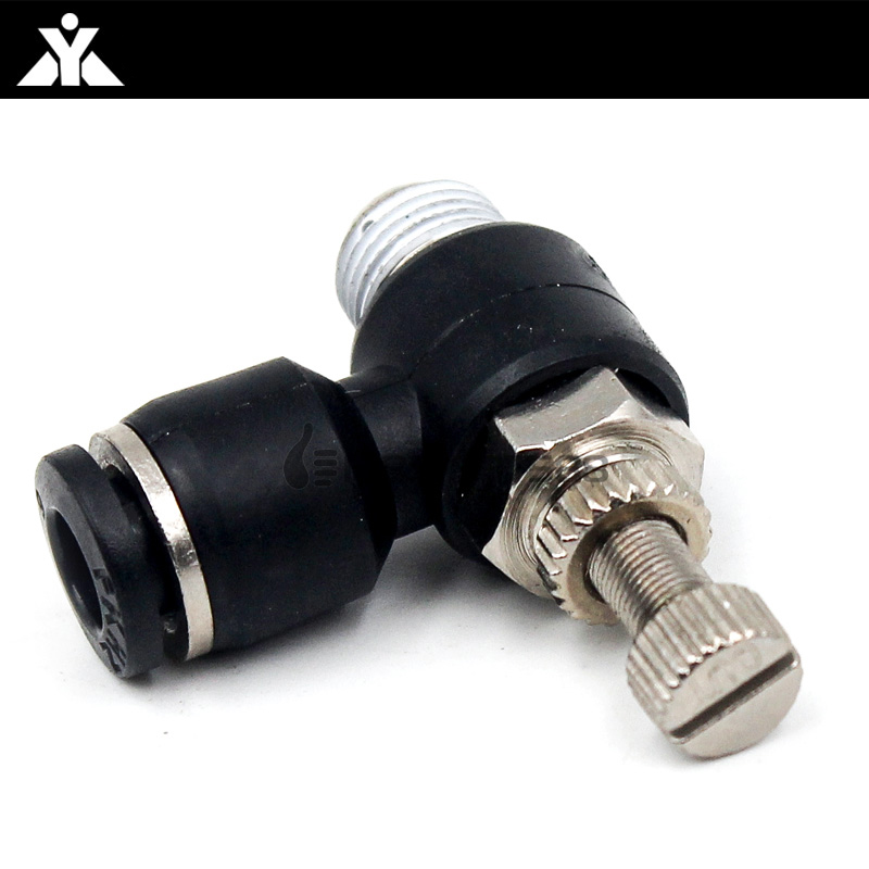 黑色SL调速接头SL4-M5 SL6-02 SL8-M5 SL10-02 SL12-04气缸节流阀 - 图1