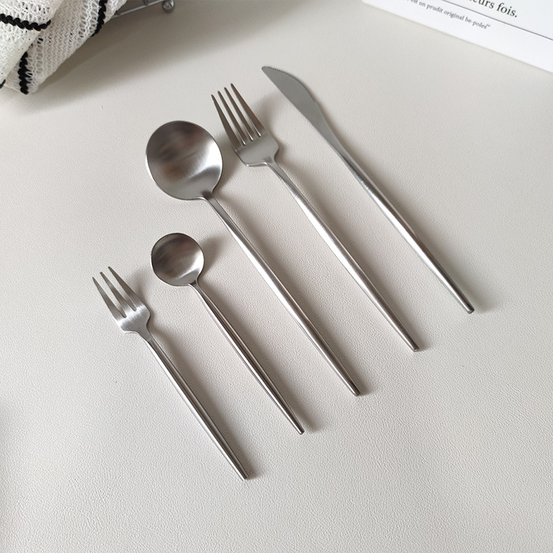 ins304不锈钢砂光葡萄牙西餐餐具套装刀叉勺精致咖啡甜品勺叉,淘宝优惠券,粉丝福利购,淘宝优惠卷